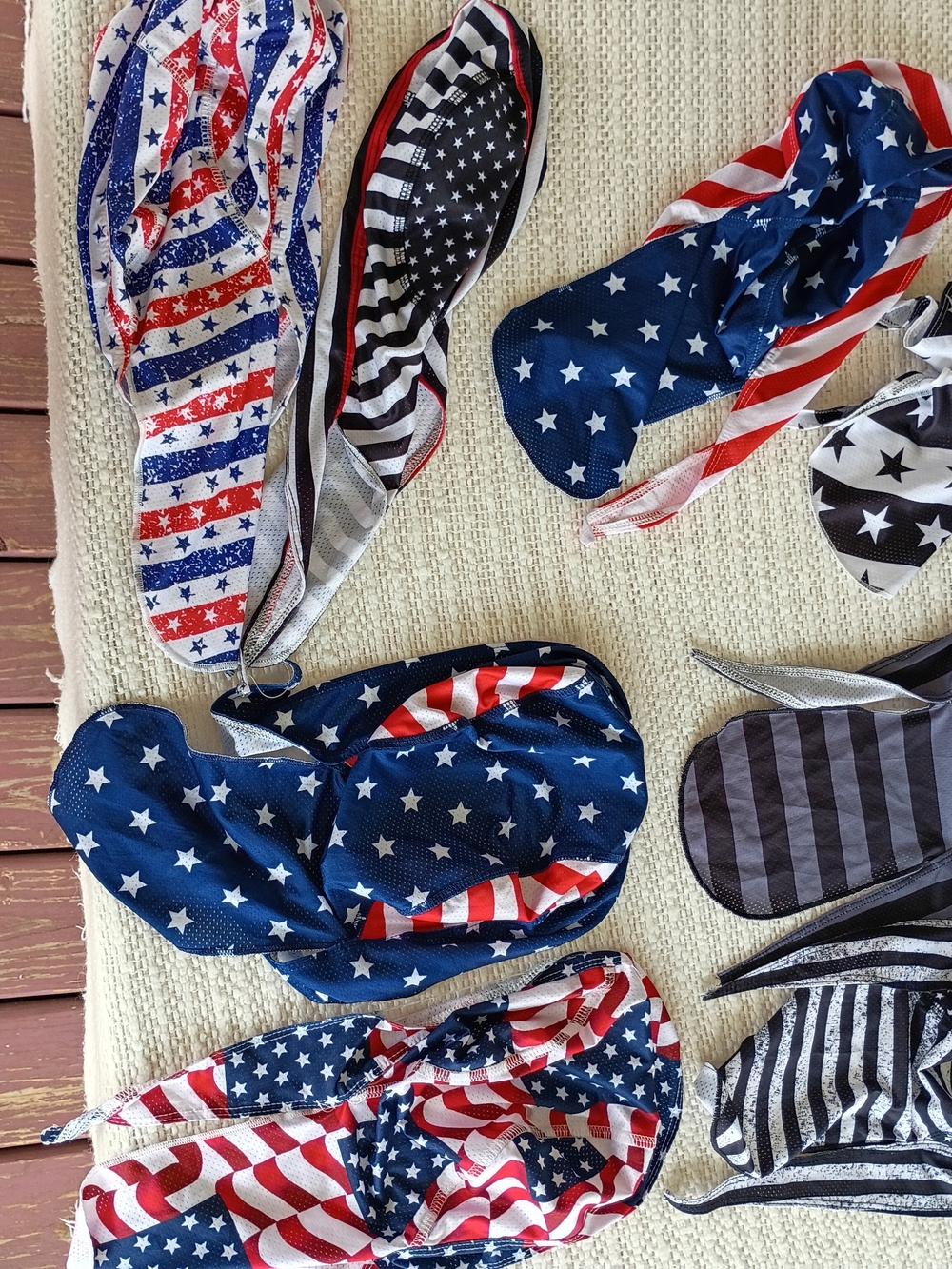 Patriotic Stars & Stripes Men’s Bandana Hat - Blue/Red/White